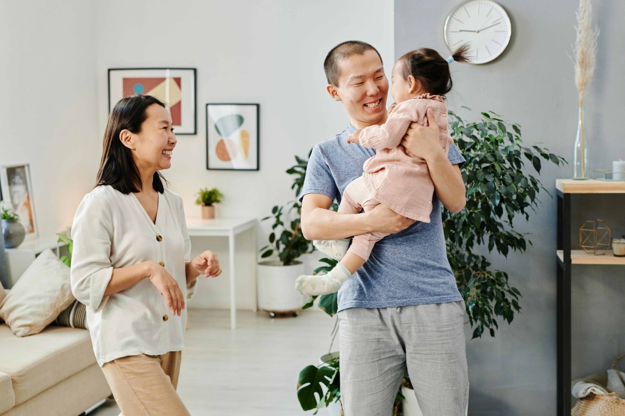 affluent asian family lifestyle natural lights